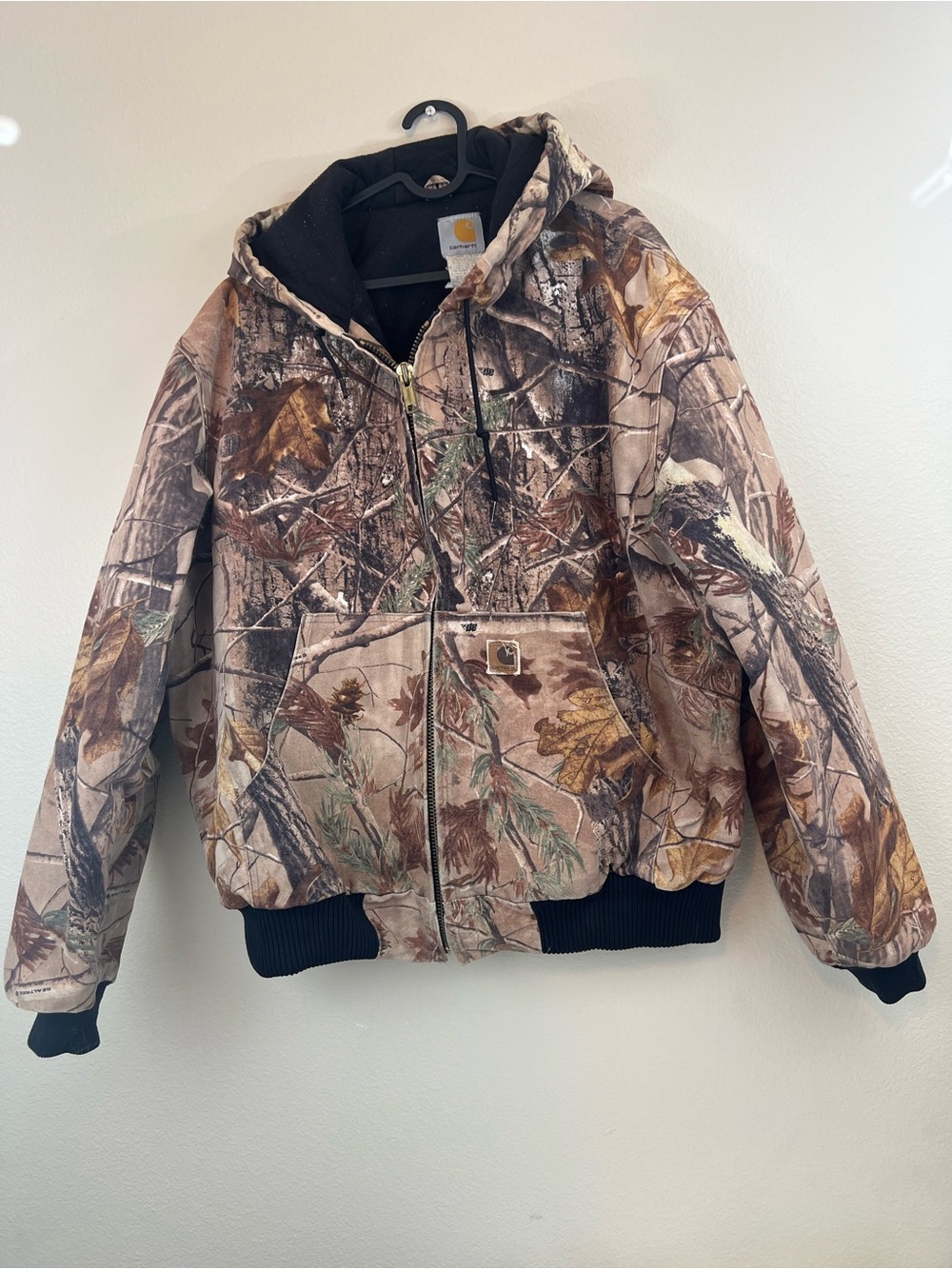 Vintage Carhartt J221 CAP Realtree Camo Hooded Active Jacket Men’s Lrg. Y2K Hunt